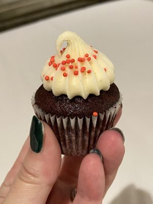 Vegan red velvet   at Little Cupcakes in Melbourne
