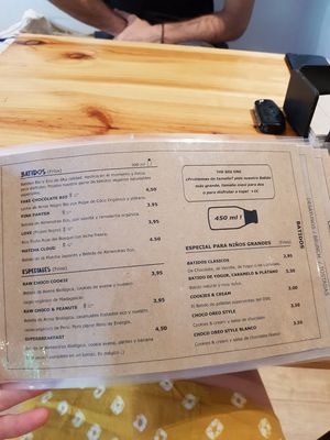 Menu at Owl Coffee  in Sopelana