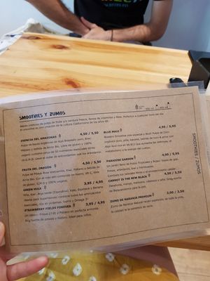 Menu at Owl Coffee  in Sopelana