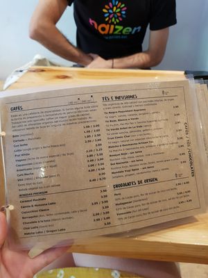 Menu at Owl Coffee  in Sopelana