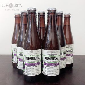 KOMBUCHA: Water, Organic Black Tea, Coconut Sugar, Passion Fruit

Kombucha is an “ancient fermented tea beverage” that has a natural effervescence (like bubbly carbonation)

Order at: http://www.laholista.com/en/shop/ at La Holista in Ho Chi Minh City