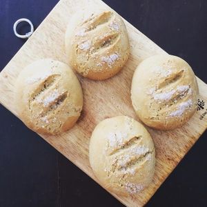 100% WHOLE-WHEAT BREAD ROLLS:

100% Wholewheat Flour, Water, Olive Oil, Dry Yeast & Coconut Sugar, Pink Himalayan Salt

Order at: http://www.laholista.com/en/shop/ at La Holista in Ho Chi Minh City