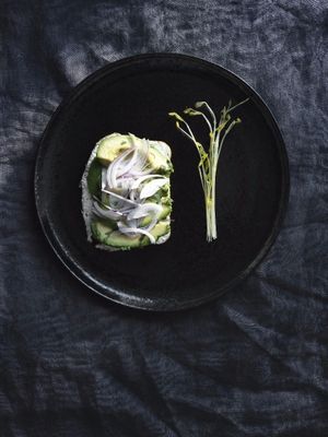 crostino d'avocado at L'ortobistrot in Morcote