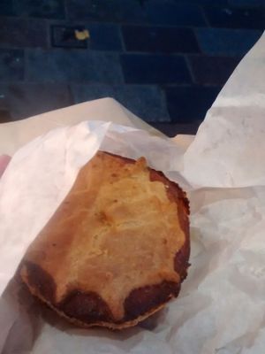 Scotch pie! Mmmm.... the pastry was so good! at Soy Division in Glasgow