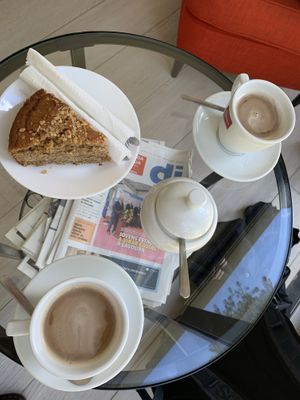 Coffee & cake (with rice milk)   at Casa do Jardim in Terceira