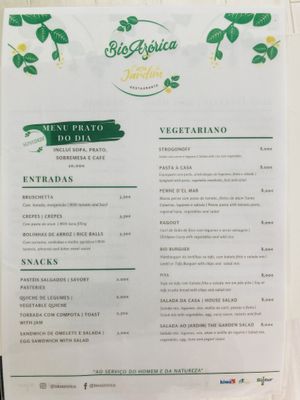 Menu 1  at Casa do Jardim in Terceira