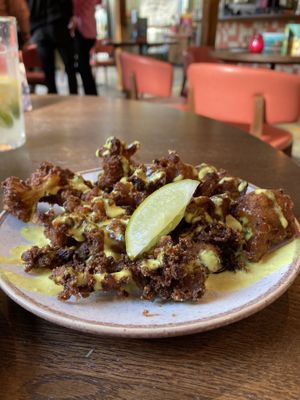 Fried cauliflower  at Las Iguanas in Swansea