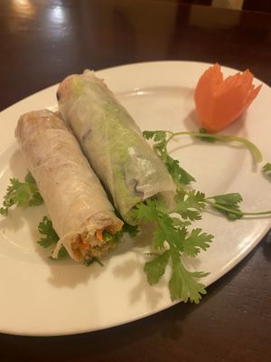 Spring rolls (fresh) - very good!!  #Veganuary at Viet An in Ho Chi Minh City