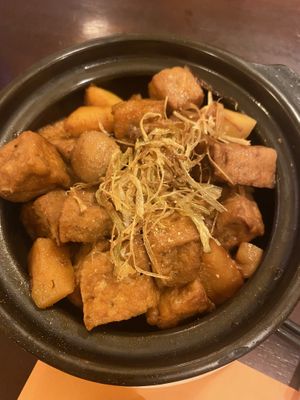 Tofu with mushrooms  #Veganuary at Viet An in Ho Chi Minh City