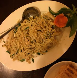 Warm banana flower and tofu salad at Viet An in Ho Chi Minh City