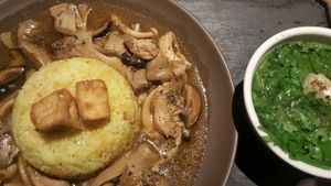 curried rice with sautéed mushrooms at The Fig Lounge & Coffee in Ho Chi Minh City
