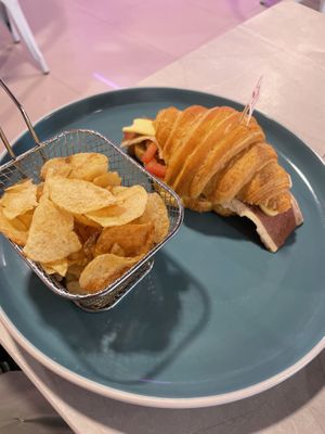 Croissant sandwich  at Frambuesa Pastelería Vegan in Bogota