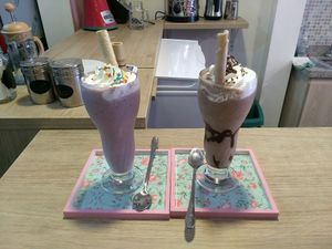 vegan shakes  at Frambuesa Pastelería Vegan in Bogota