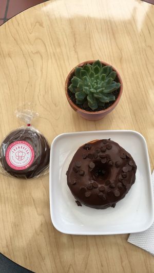 Alfajores and Donut at Frambuesa Pastelería Vegan in Bogota