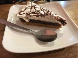 Chocolate custard cake  at Frambuesa Pastelería Vegan in Bogota