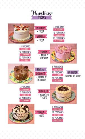 Frambuesa Menu (2/5) at Frambuesa Pastelería Vegan in Bogota