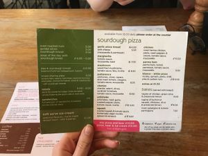 Pizza menu  at Pinkmans in Bristol