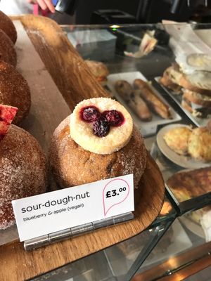 Vegan doughnut  at Pinkmans in Bristol