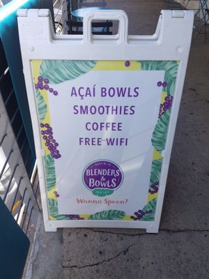 Board at Blenders & Bowls in Austin