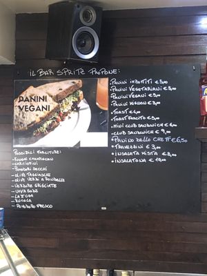 Menu at Bar Spritz in Venice