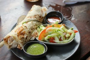 mixed veg wrap at Jatra Biroti in Dhaka