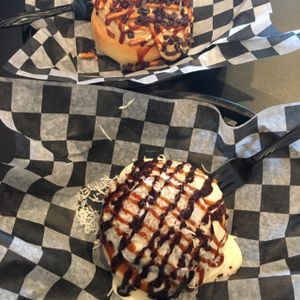 Take 5 (top) Samoa (bottom) at Cinnaholic - Grand Canyon Dr in Las Vegas