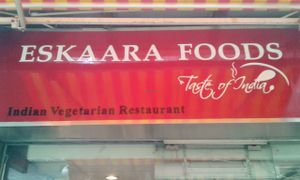Shop sign at Eskaara Foods in Kowloon