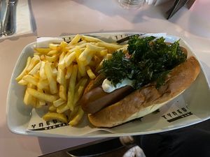 Tyneside Vegan Hot Dog  at Tyneside Bar Cafe in Newcastle Upon Tyne