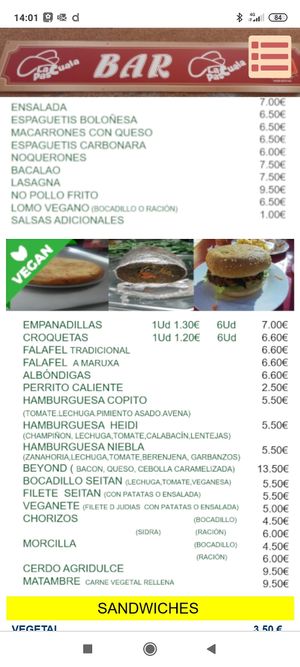 carta at La Pascuala in Madrid