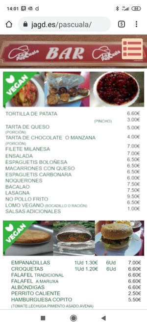 carta at La Pascuala in Madrid