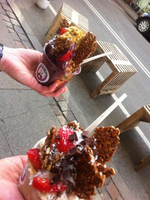 Two nicecream bowls at Nicecream - Enghave in Copenhagen