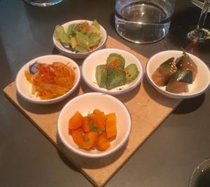 Tsukemono - vegan pickled veggies at Shibumi in Stockholm