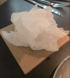 Rice crisps served with the beet tartar at Shibumi in Stockholm