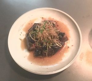 Eggplant in Dashi at Shibumi in Stockholm