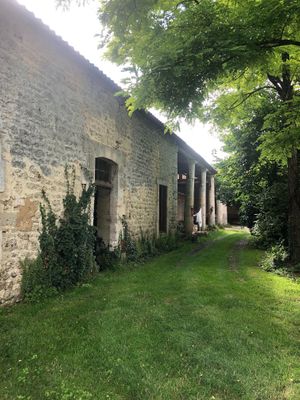 Beautiful historic columns on their property. at La Cure du Maine Charles in Birac