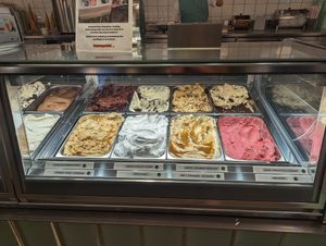 Overview of their vegan flavours  at Ismageriet in Copenhagen