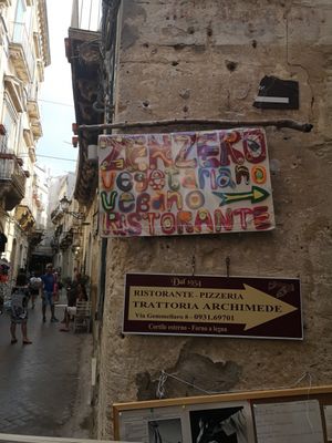 Look out for the sign and keep walking at Zenzero in Siracusa