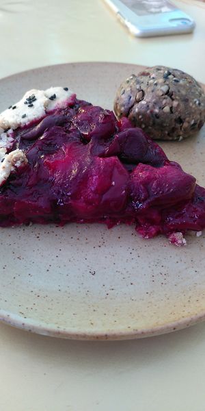 Tarte aux prunes at Petite Nature in Rennes