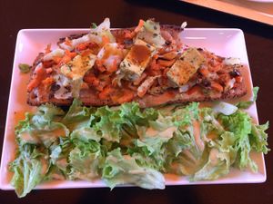 The vegan “tartine”, also delicious! at Pique-Prune Snacking in Rennes