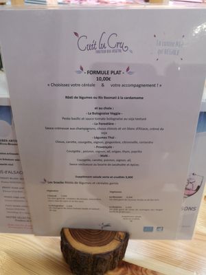 Menu at Cuit Lu Cru in Colmar