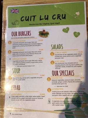 Menu  at Cuit Lu Cru in Colmar