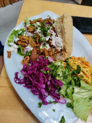 Vegan kebab at Cuit Lu Cru in Colmar