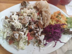 Le kebab de seitan at Cuit Lu Cru in Colmar