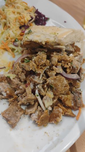 Kebab de seitan at Cuit Lu Cru in Colmar