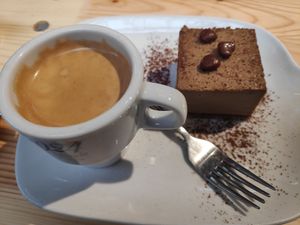 Coffee and cake at Cuit Lu Cru in Colmar
