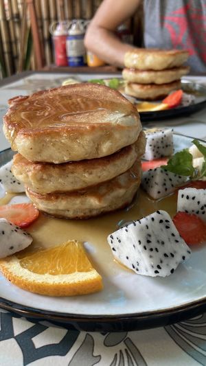Vegan pancakes!  at Rosie's Cafe in Hoi An