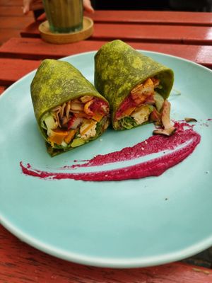 Lunch menu wrap #Veganuary at Rosie's Cafe in Hoi An