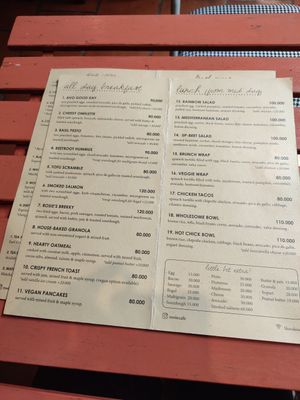 Menu me at Rosie's Cafe in Hoi An