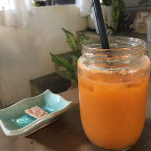 Cold pressed juice  at Rosie's Cafe in Hoi An