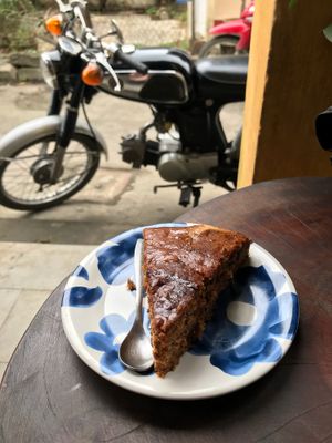 Vegan carrot cake at Rosie's Cafe in Hoi An